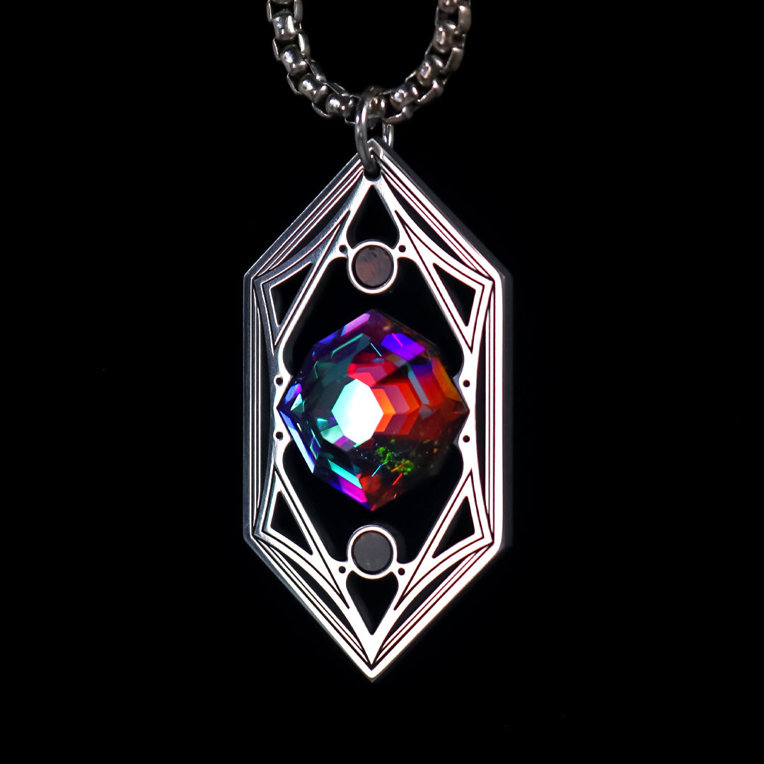 Silver Socketed Rupee Opal Pendant