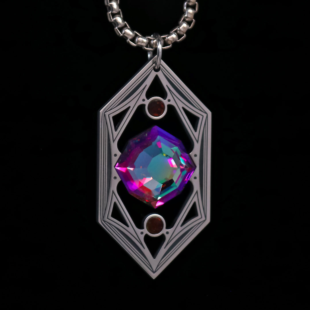 Silver Socketed Rupee Opal Pendant