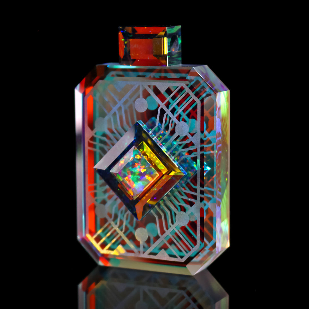 Faceted Quantum Infinity Tablet Pendant