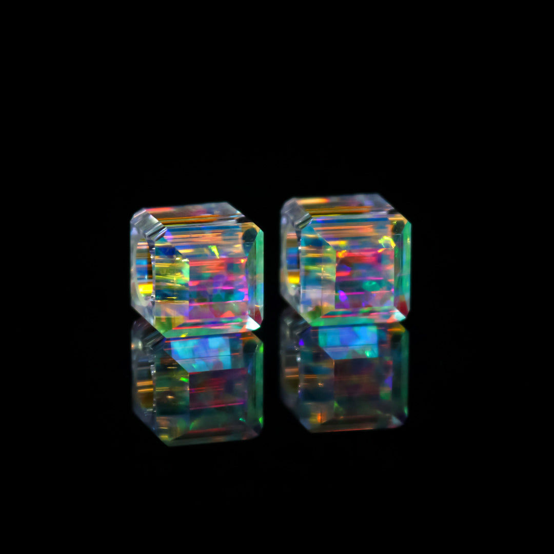 Faceted Dichro & Opal Bead Set (S)