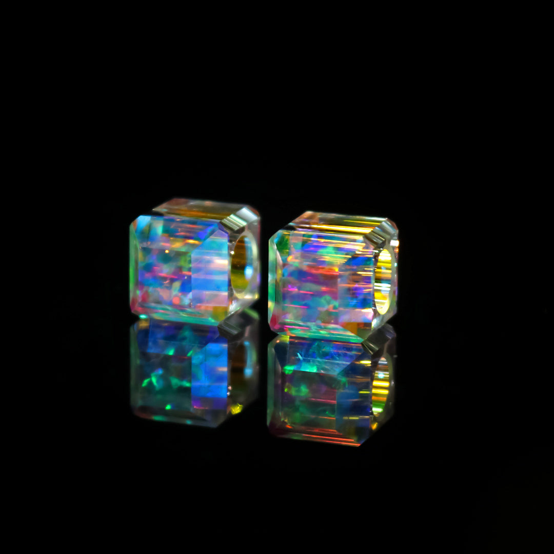 Faceted Dichro & Opal Bead Set (S)