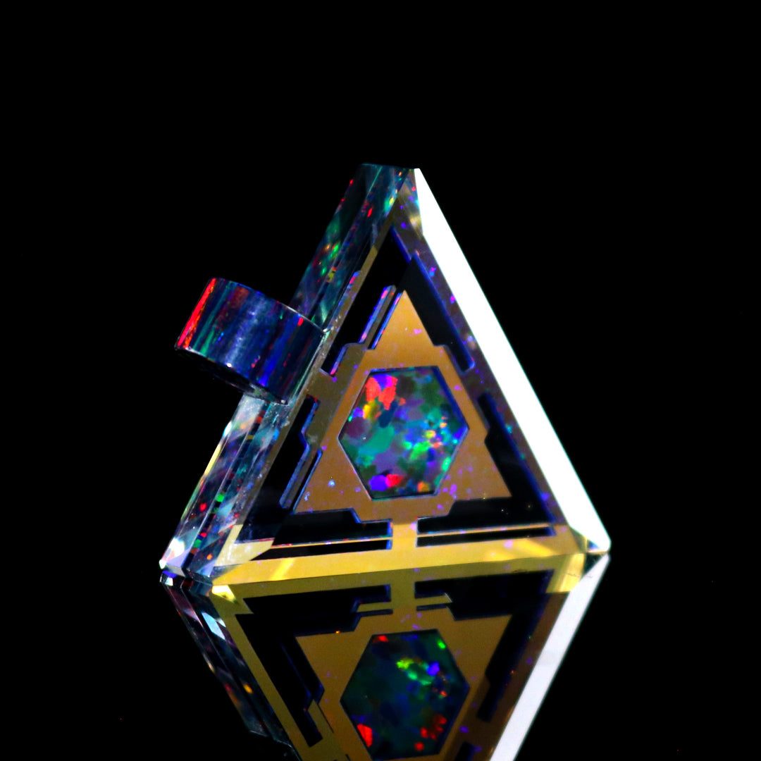 Mini Socketed Opal Triangle Pendant