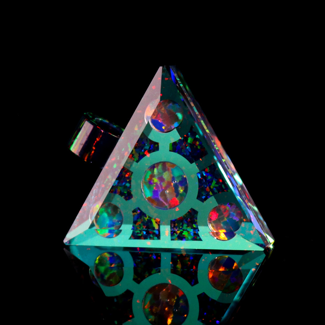 Mini Socketed Opal Triangle Pendant