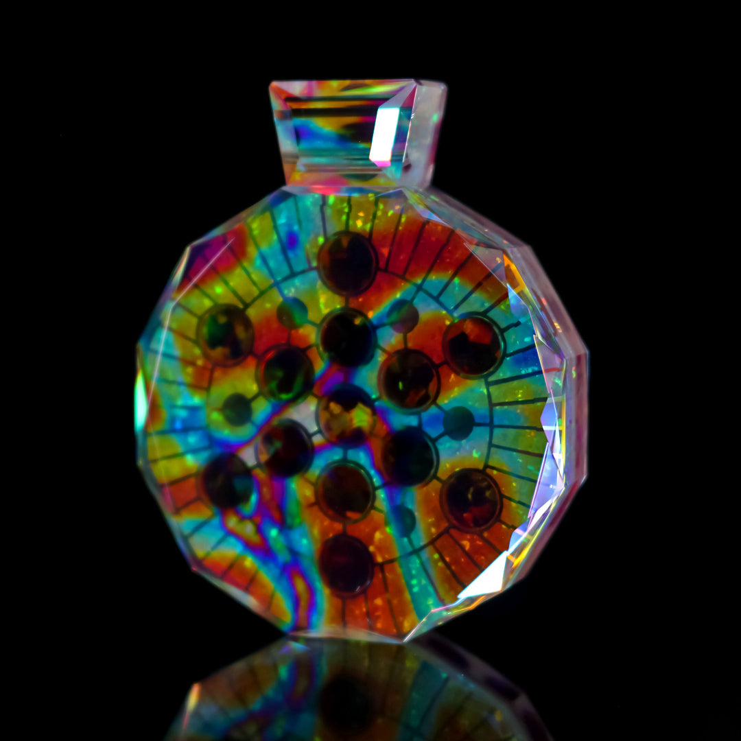 Socketed Metatrons Cube Opal Pendant