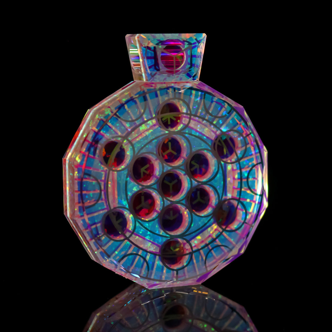 Socketed Metatrons Cube Opal Pendant