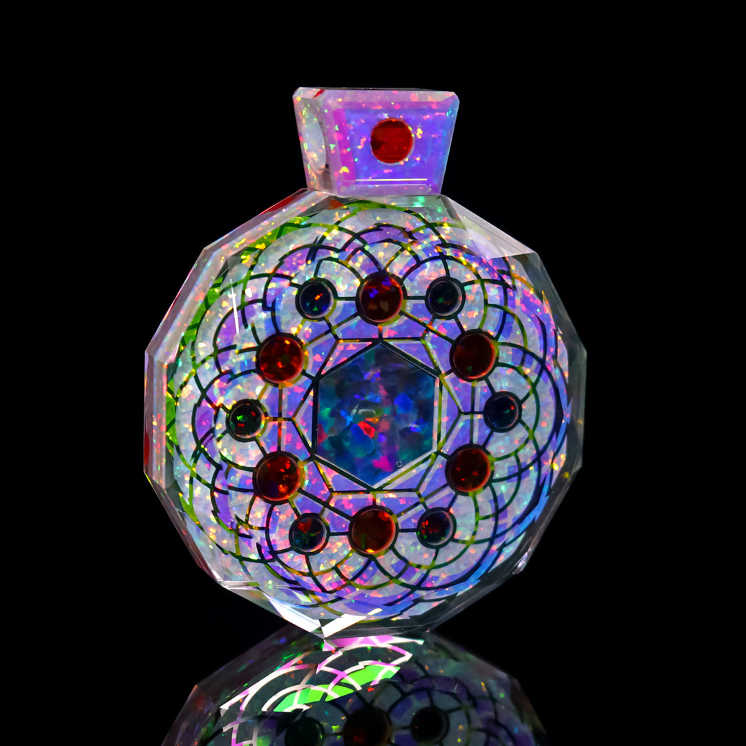 Socketed Opal Amulet Pendant