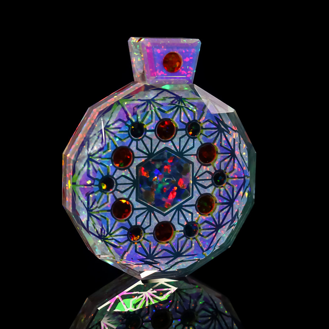 Socketed Opal Amulet Pendant