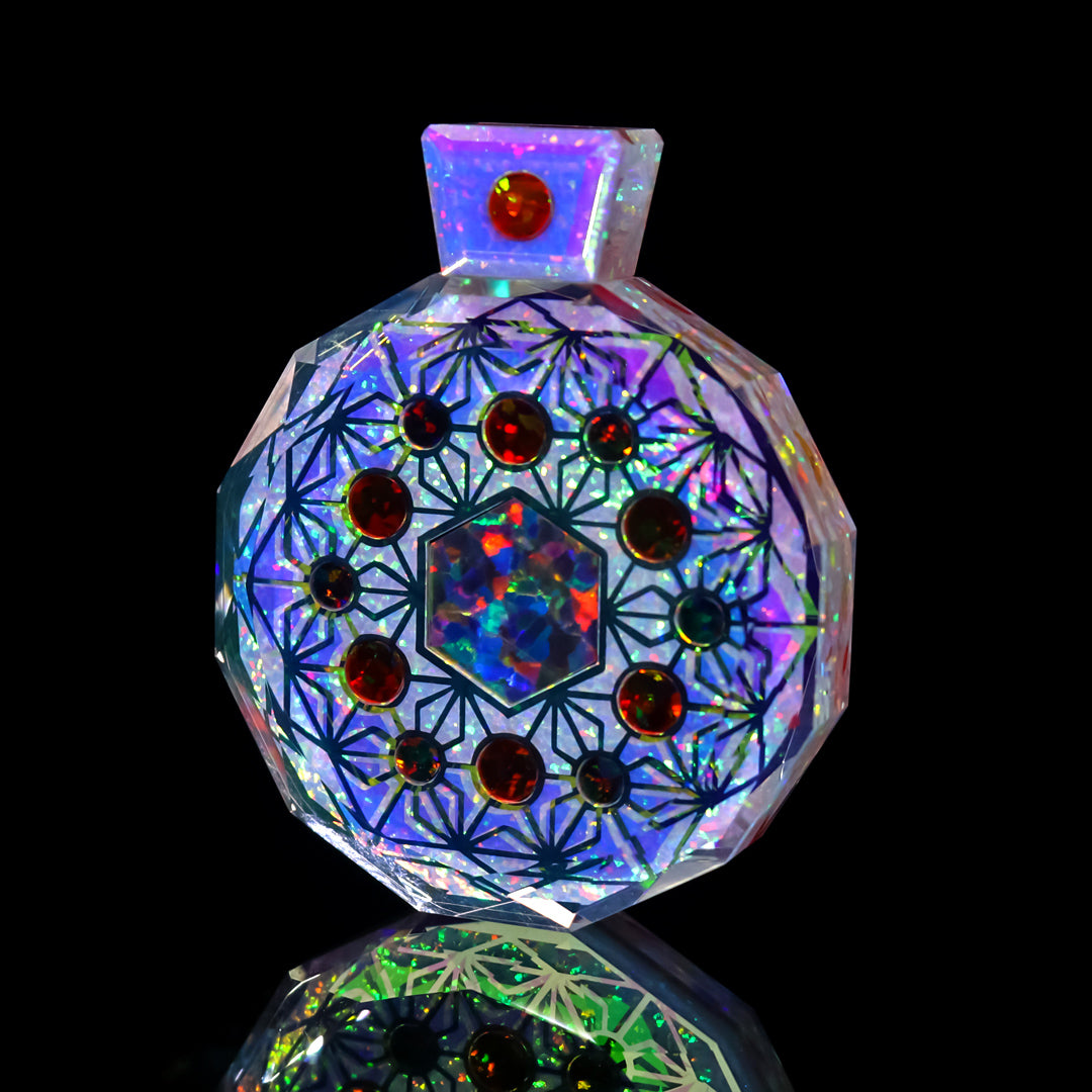 Socketed Opal Amulet Pendant