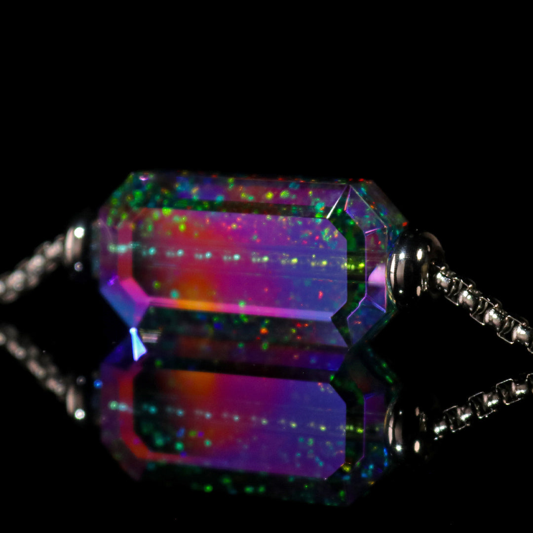 Socketed Opal Tablet Bracelet (7-8")