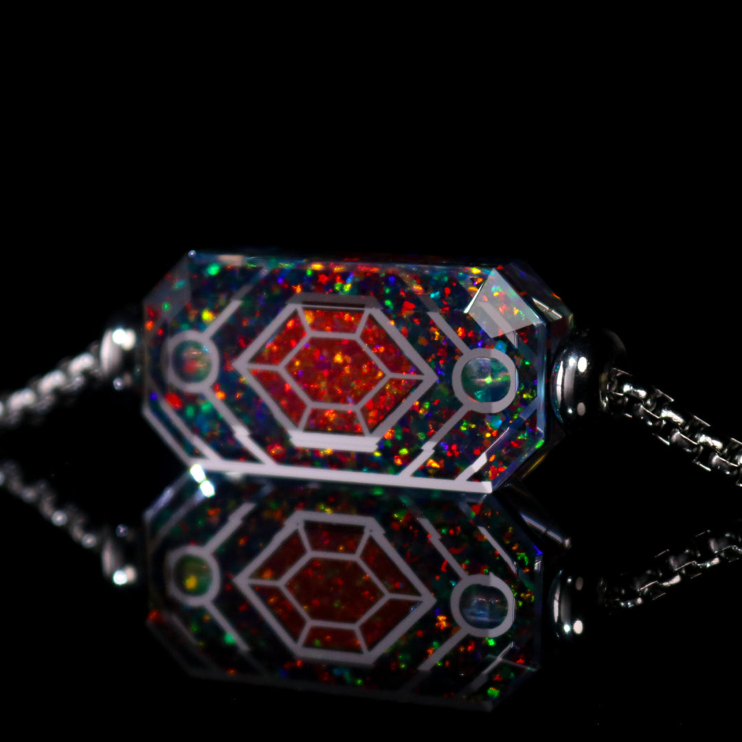 Socketed Opal Tablet Bracelet (7-8")