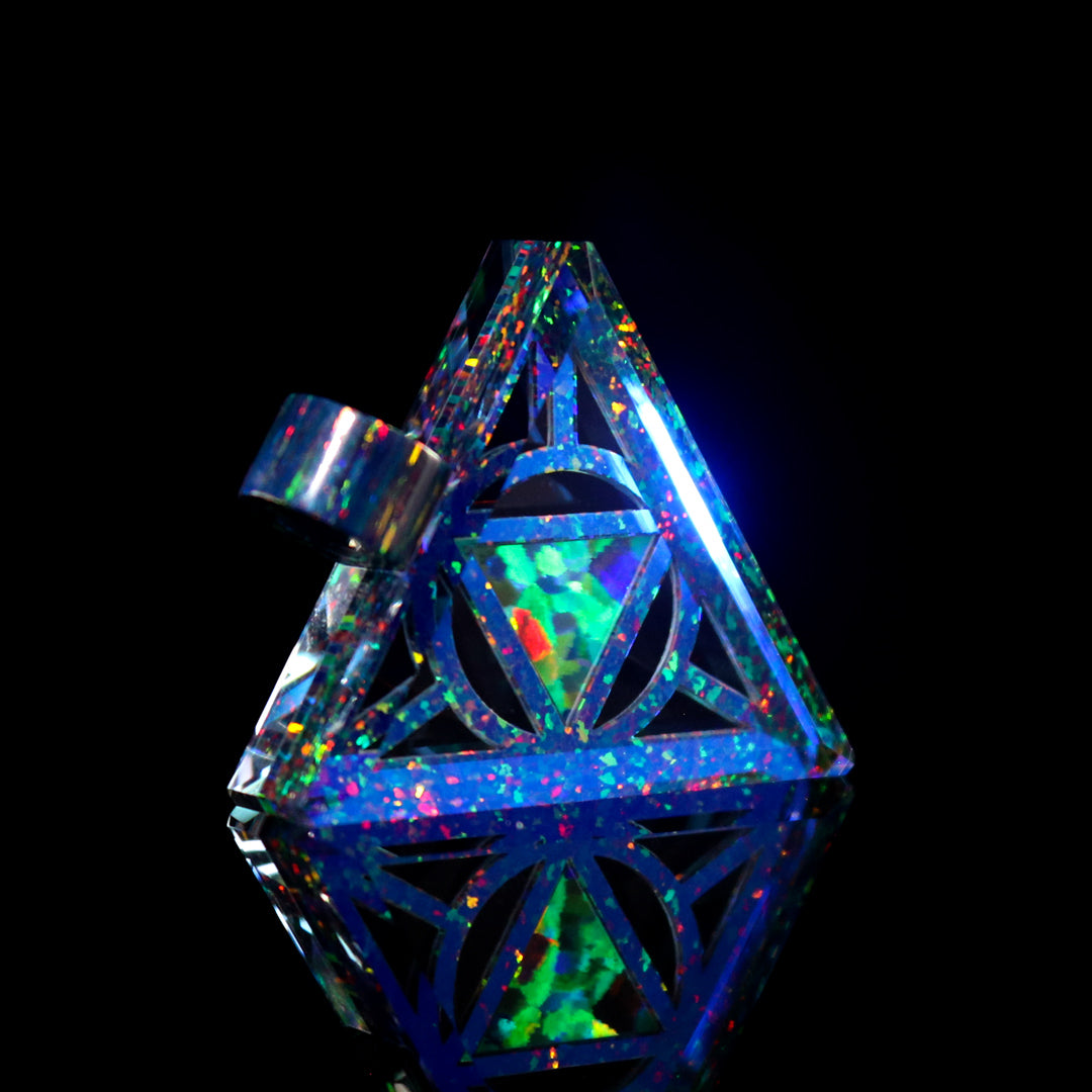 Mini Socketed Opal Triangle Pendant