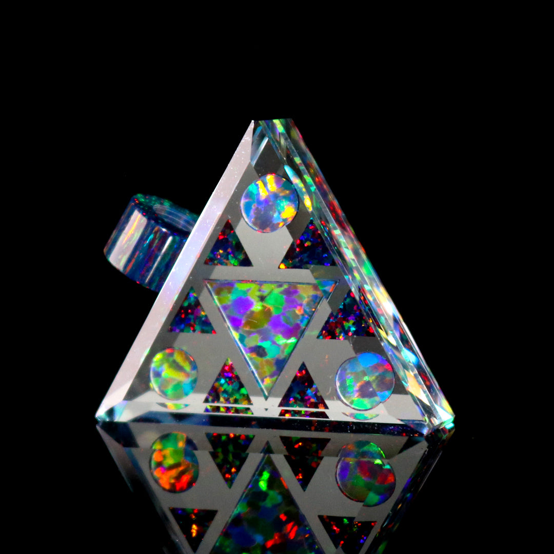 Mini Socketed Opal Triangle Pendant