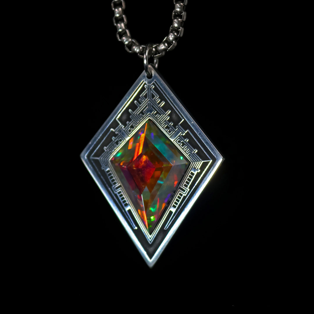Socketed Silver HoloGem Pendant