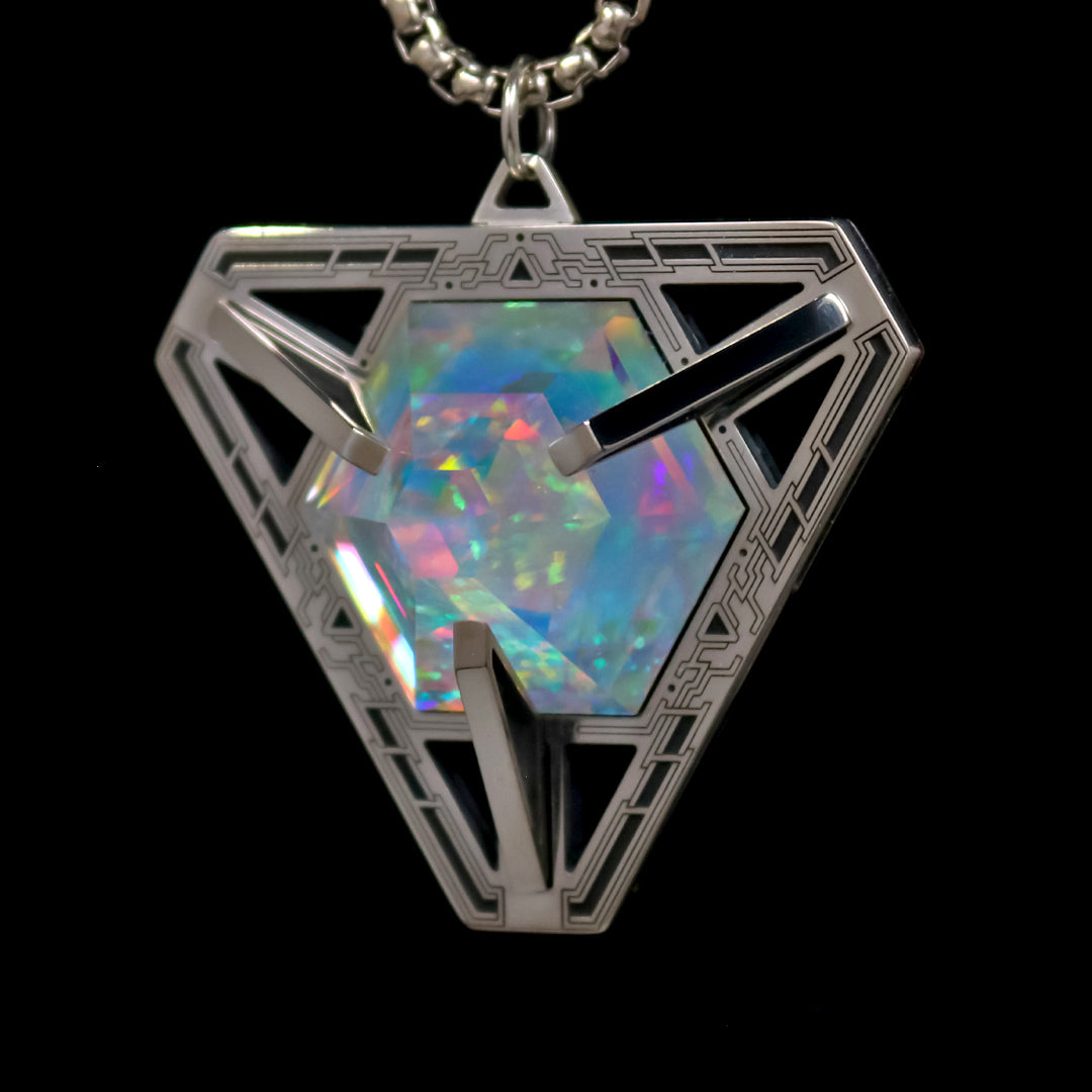 Silver Temple Gem Core Pendant