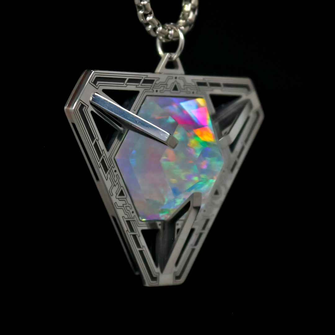 Silver Temple Gem Core Pendant