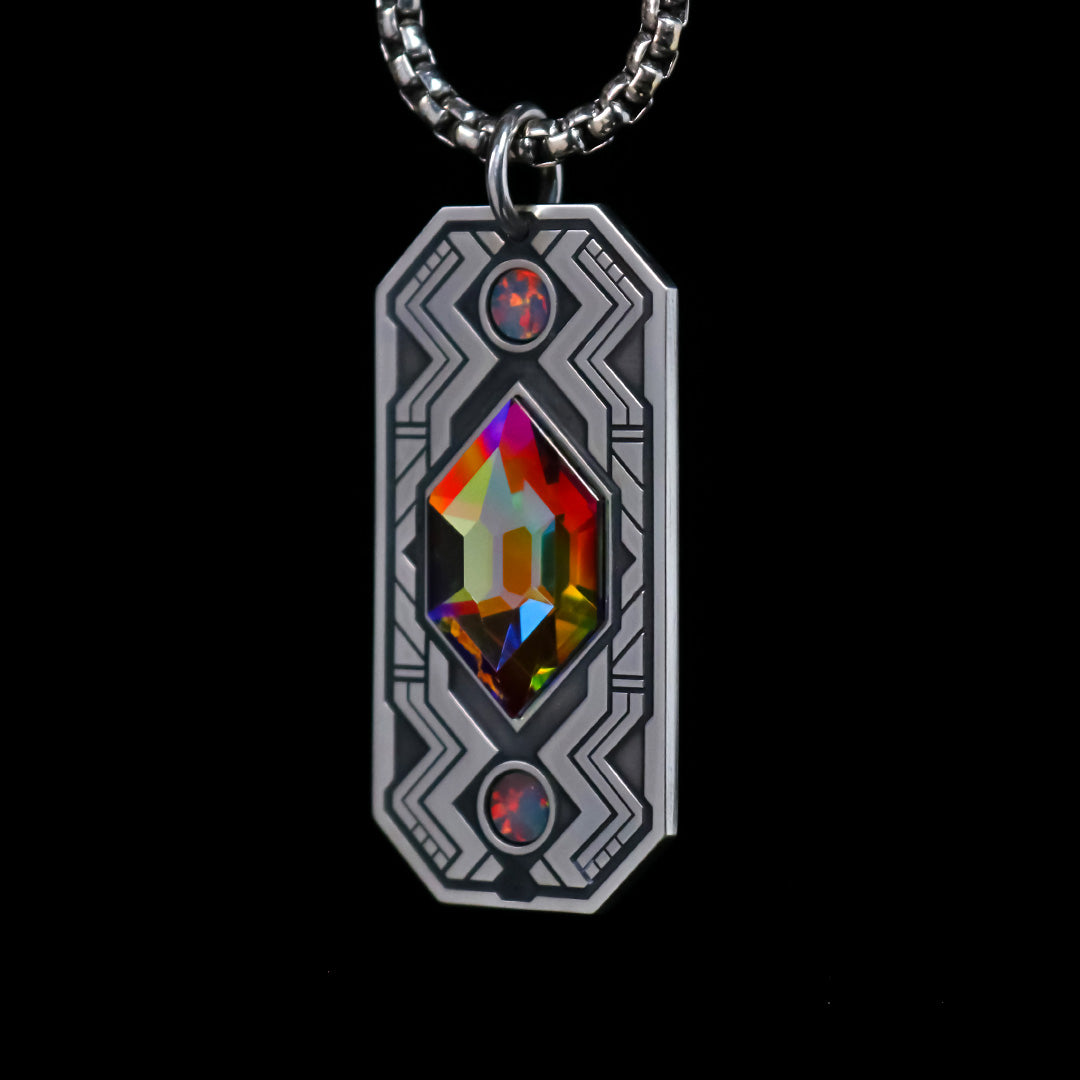 Silver Socketed Opal Tablet