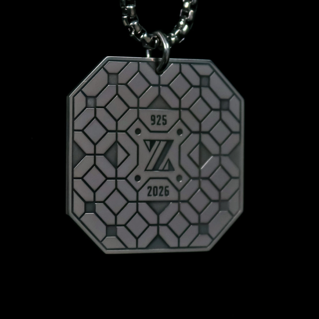 Silver Socketed Opal Amulet