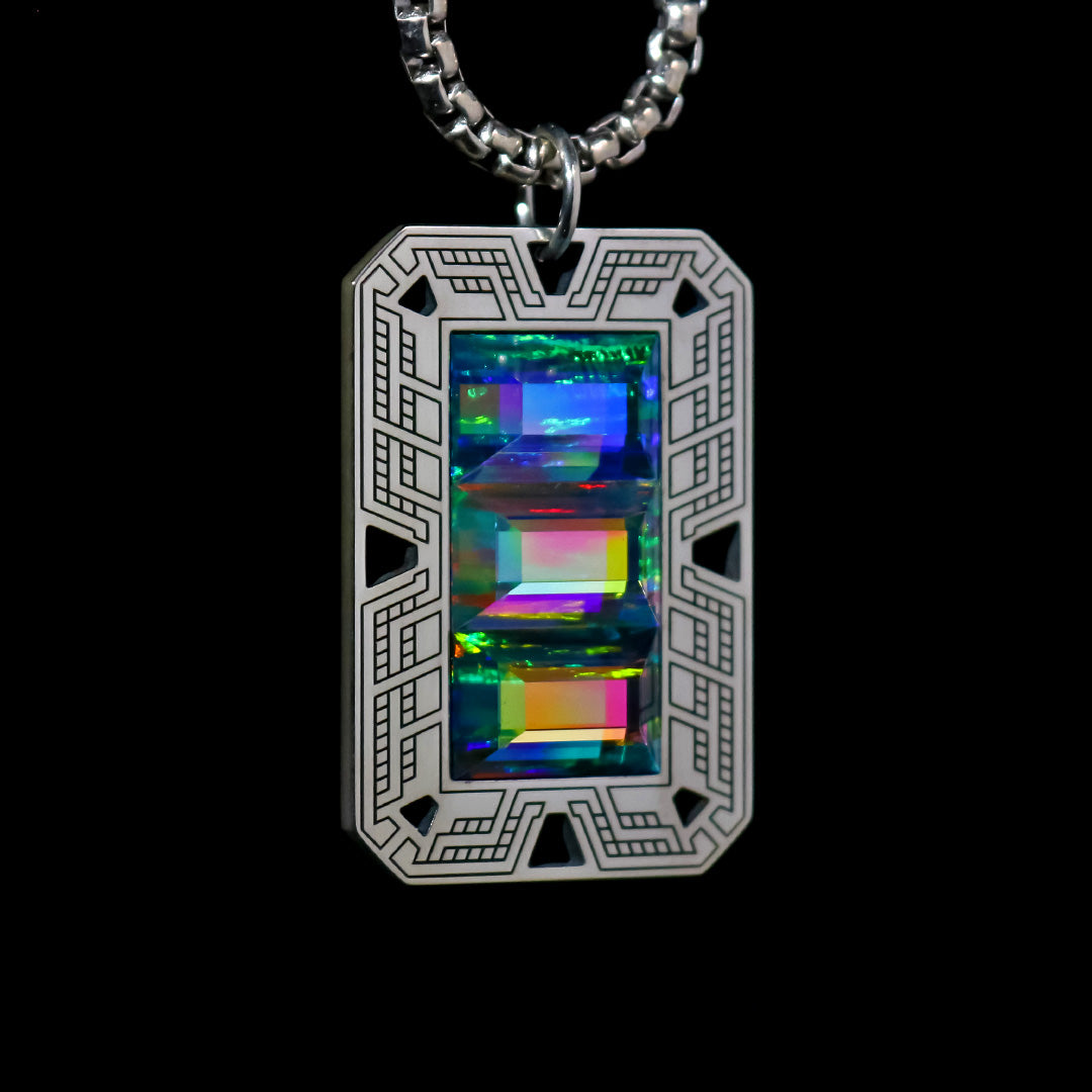 Silver Triple Stack Opal Tablet