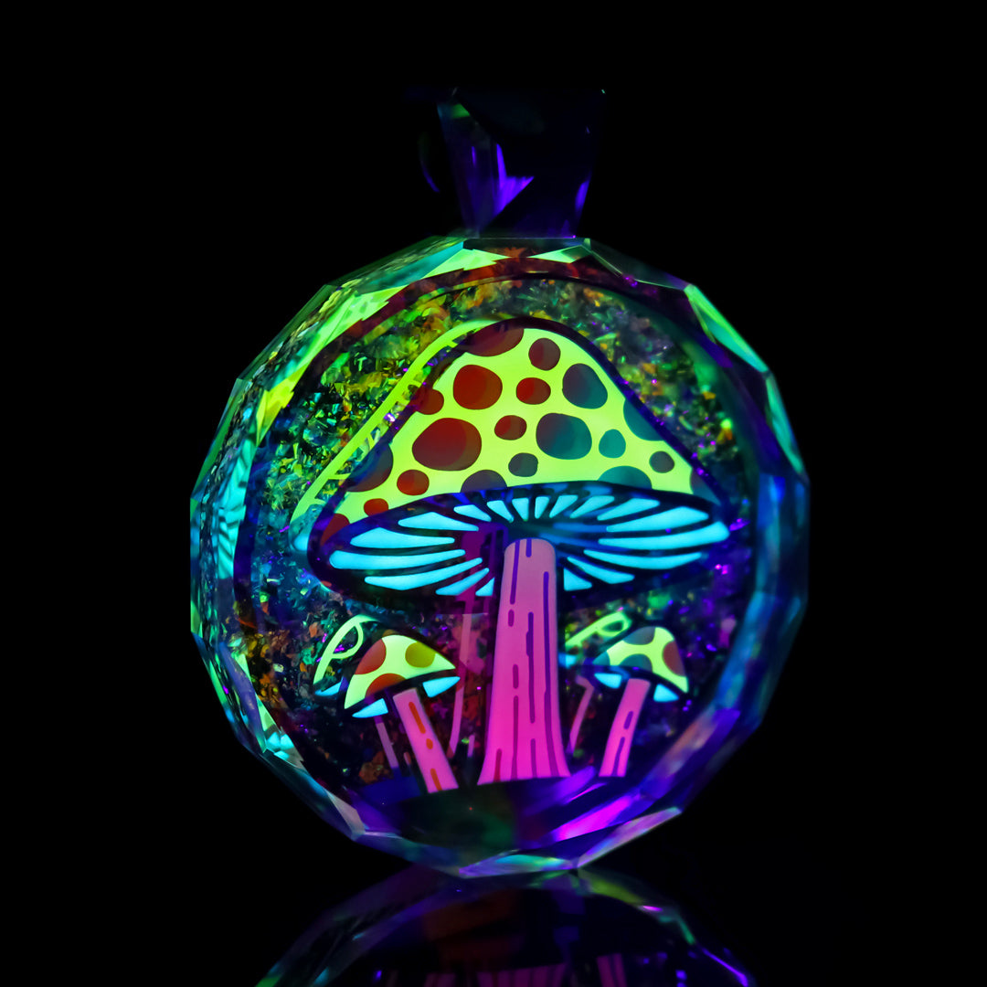 Glow in the Dark Mushroom Pendant