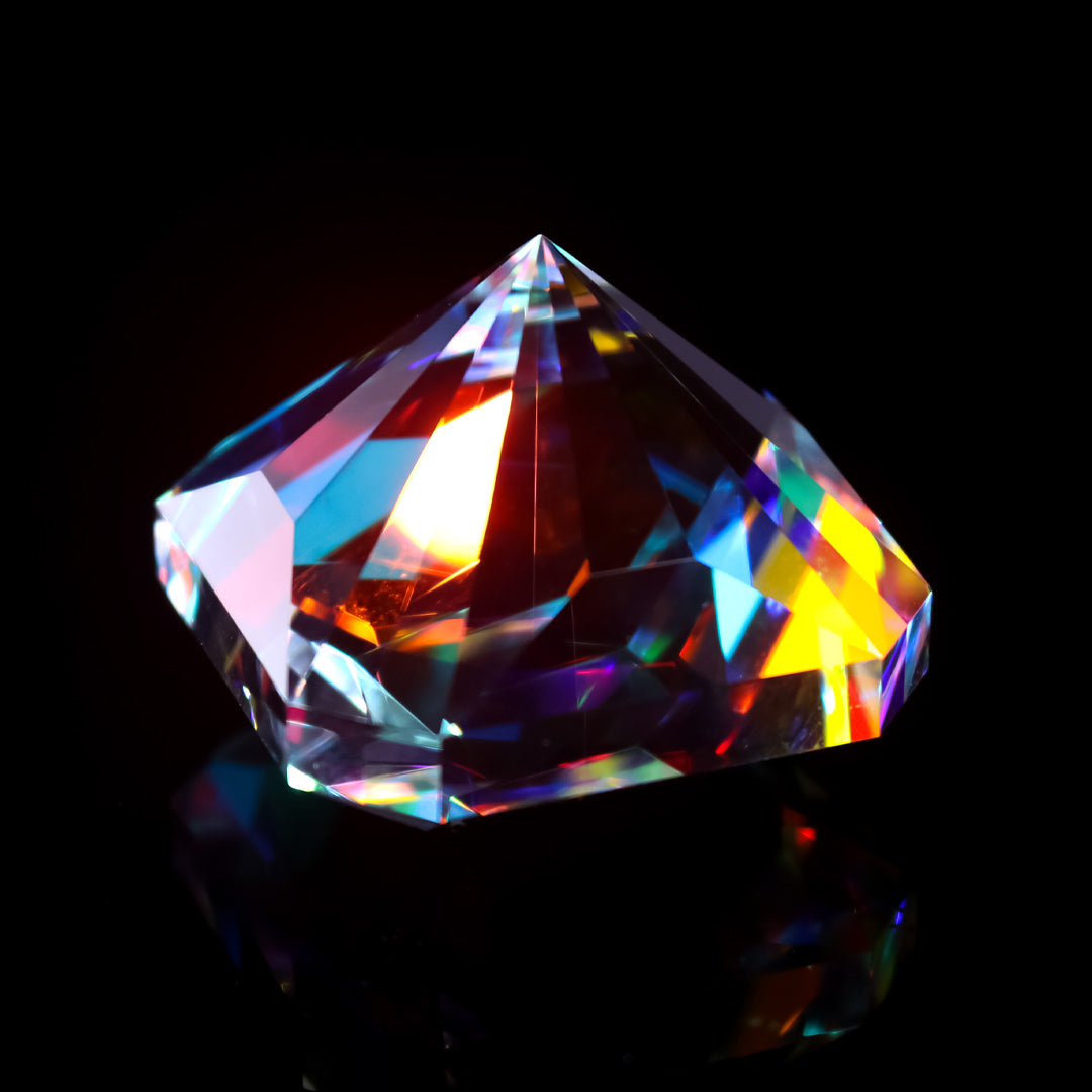 Faceted XL Dichro Glass Gem