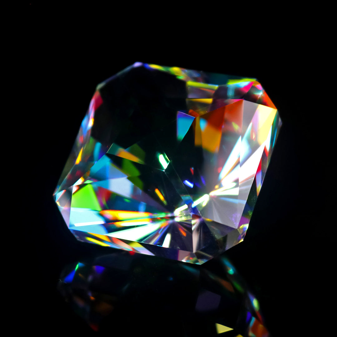 Faceted XL Dichro Glass Gem