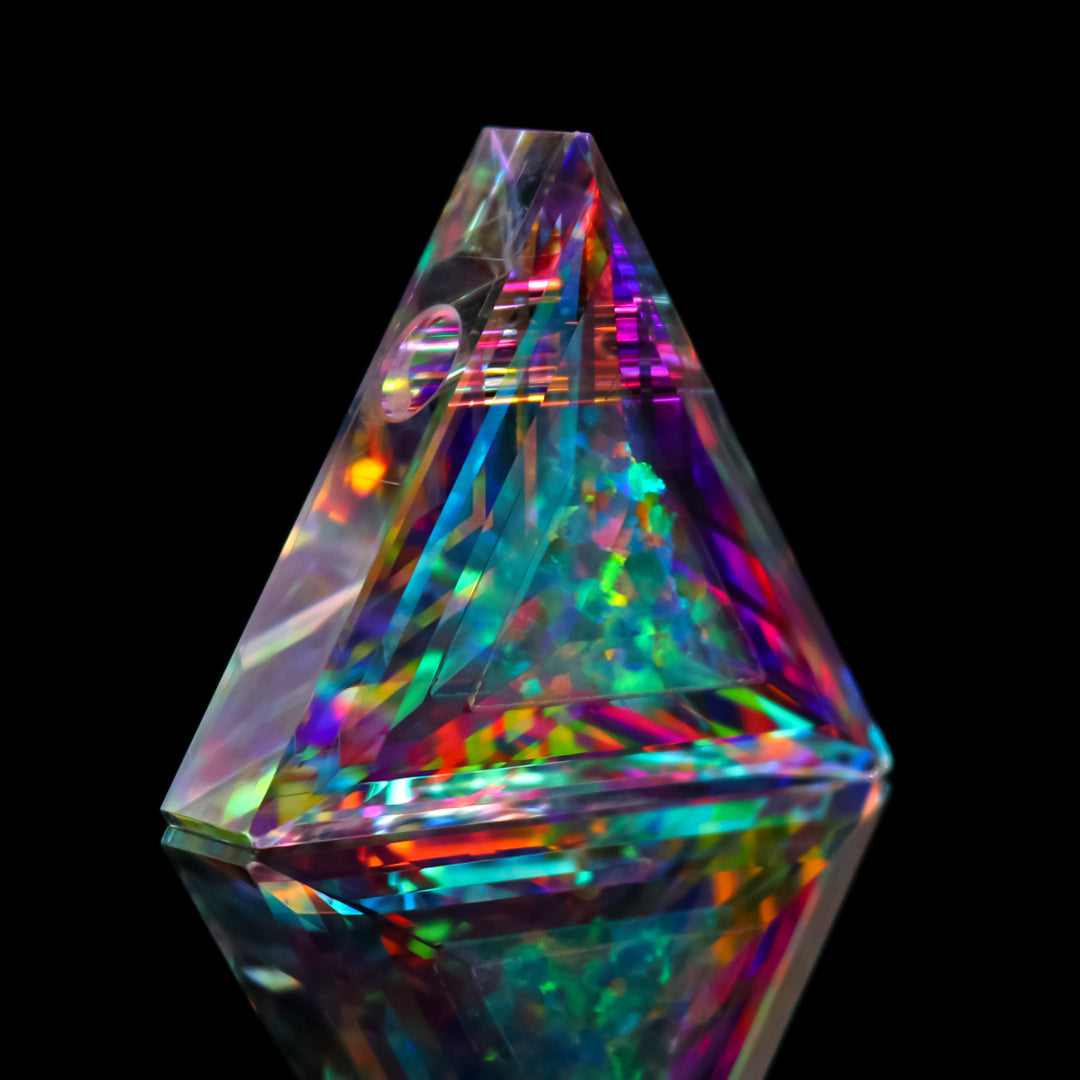 Faceted Triangle Opal Gem Pendant