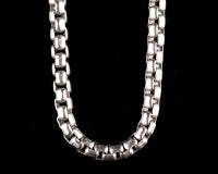 26" Venetian Box Sterling Silver Chain