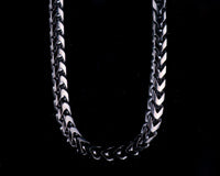 28" Black Rhodium Sterling Silver Franco Chain