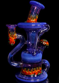 Andy G 10mm Wig Wag Klein Recycler with Bubble Cap