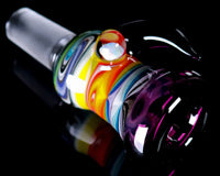 ASG 14mm Gold Amethyst Chaos Linework Slide