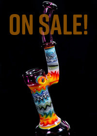 ASG Gold Amethyst Chaos Linework Bubbler