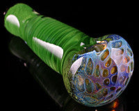 Crumb Twisted Frit Honeycomb Pipe