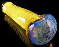 Crumb Twisted Frit Honeycomb Pipe