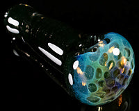Crumb Honeycomb Black Frit Twist Pipe