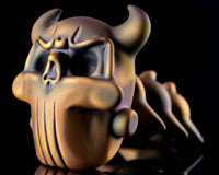 Torcher Gold Blasted Demon Skull Pipe