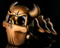 Torcher Gold Blasted Demon Skull Pipe