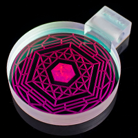 Blasted Dichro Hex Lotus Refractor Pendant