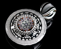 Global Glassworks UV DNA Cane Mille Pendant