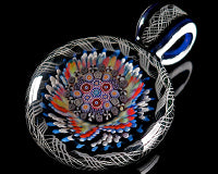 Global Glassworks UV DNA Cane Mille Pendant