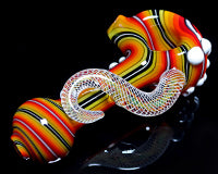 Global Glassworks DNA Cane Linework Pipe