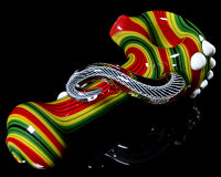 Global Glassworks DNA Cane Linework Pipe