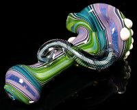 Global Glassworks UV DNA Cane Linework Pipe