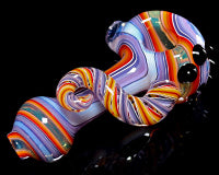 Global Glassworks DNA Cane Linework Pipe