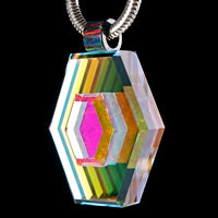 Hexagon Dichropal Infinity Pendant