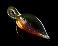Two Tone Carved Leaf Pendant