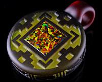 GlassMaze Square Opal Inlay Pendant