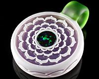 GlassMaze Blasted Opal Inlay Pendant