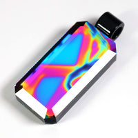 Faceted Dichro Fire Tablet Pendant