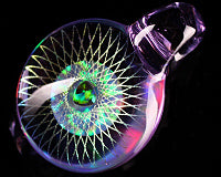 Subtl CFL Burple Dichro & Opals Pendant