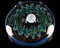 Crux Opal Linework Disk Pendant
